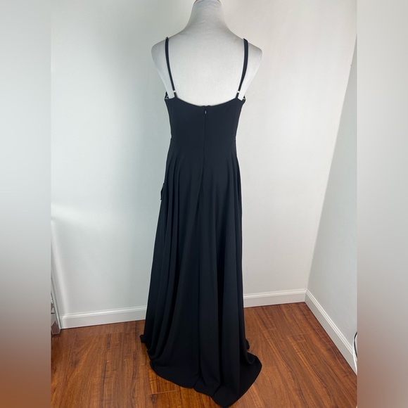 NWT Lulus Dress Cause for Commotion Black Pleated Bustier Maxi Floral Size M - Picture 8 of 11